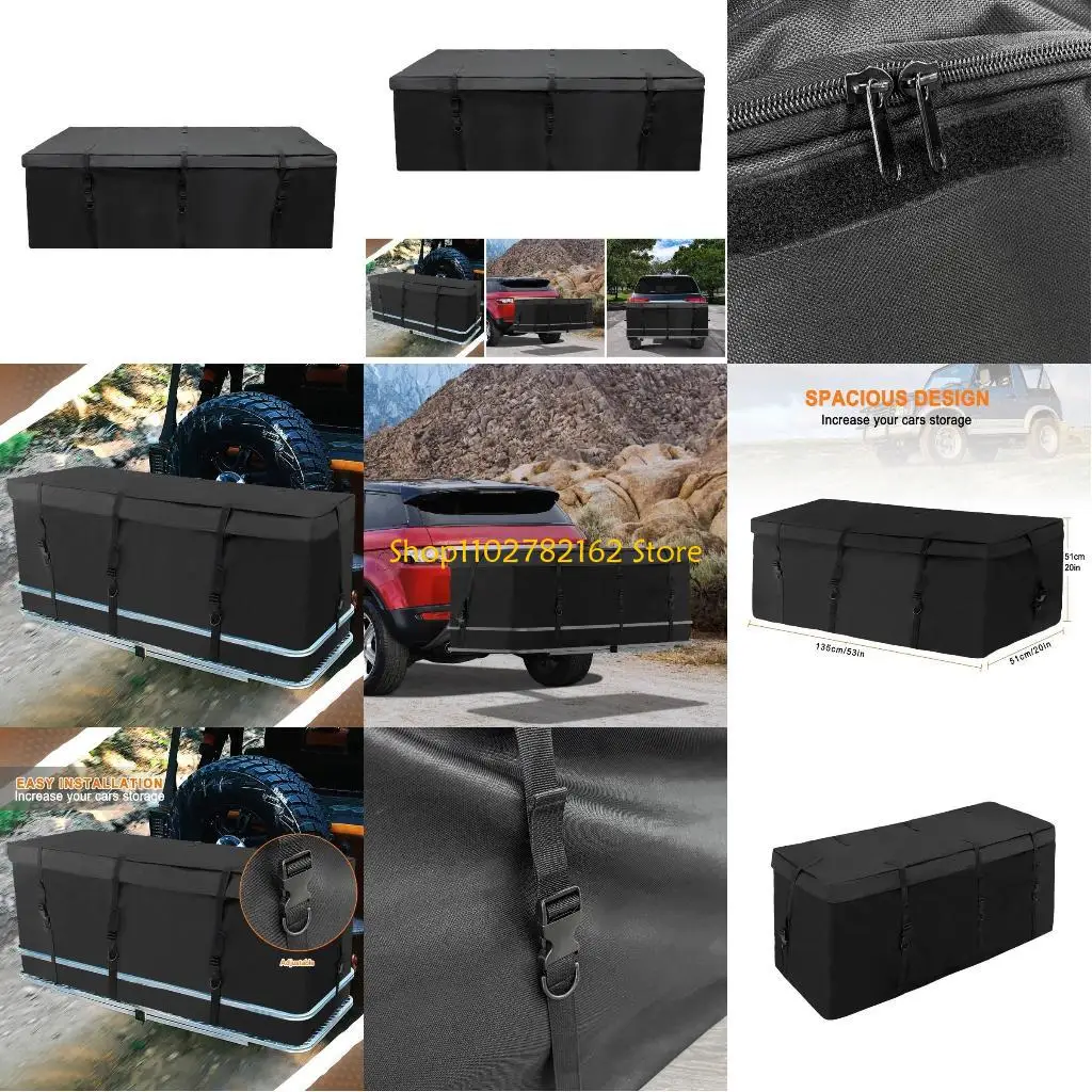 

547B Hitch Cargo Carriers Bag Carriers Waterproof Hitch Mount Cargo Bag for Car SUV with Reinforced Straps Soft Carriers