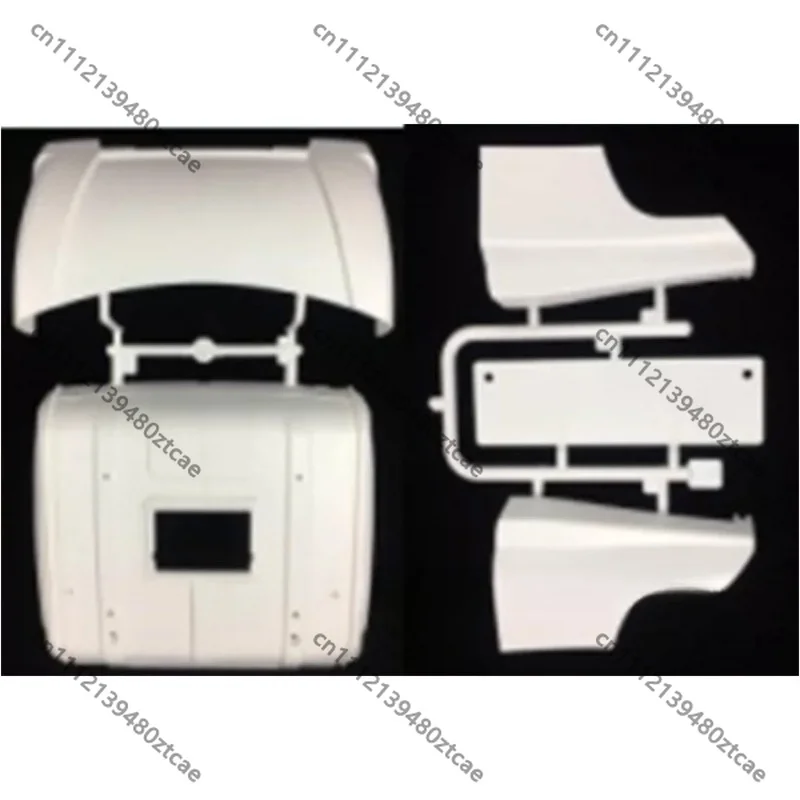 Plastic Middle‑Roof Wind‑Deflector Spoiler F‑Shaped Plate, DIY Replacement Body‑Shell Accessory Fit for 1/14 RC Tractor‑Truck