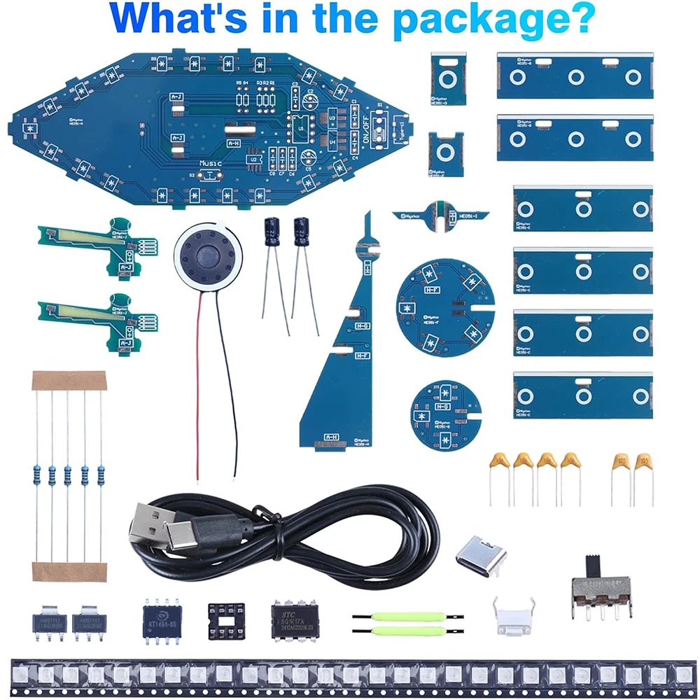 DIY Battleship Soldering Kit with RGB Lights & Music Electronic Warship Model STEM Educational Project for Home School Learning