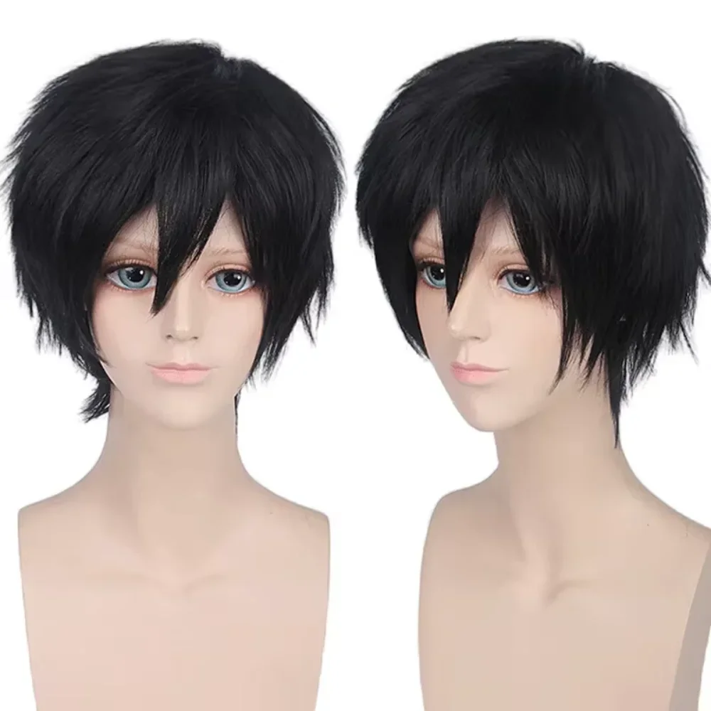Men's Synthetic Short Fluffy Red Silver Gray Light Golden Yellow Green Pink Purple Orange White Universal Cosplay Wig Bangs