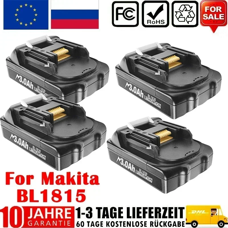 

For Makita 18v Original Replacement Battery 3.0AH BL1850B BL1860B BL1830B LXT BL1815 BL1840 LXT400 194204-5 Power tools battery