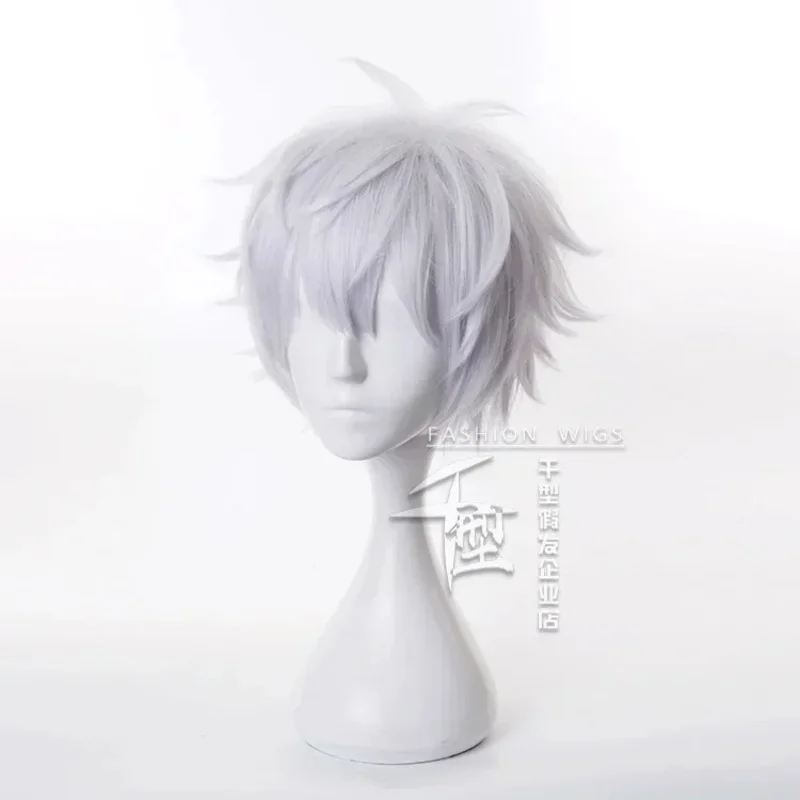วิกคอสเพลย์โกโจ ซาโตรุ จากอนิเมะจูจุทสึ คิวบิ วิกผมสั้นสีเงินแบบฟูฟ่องหลายชั้น ทนความร้อน สำหรับงานปาร์ตี้ฮาโลวีน