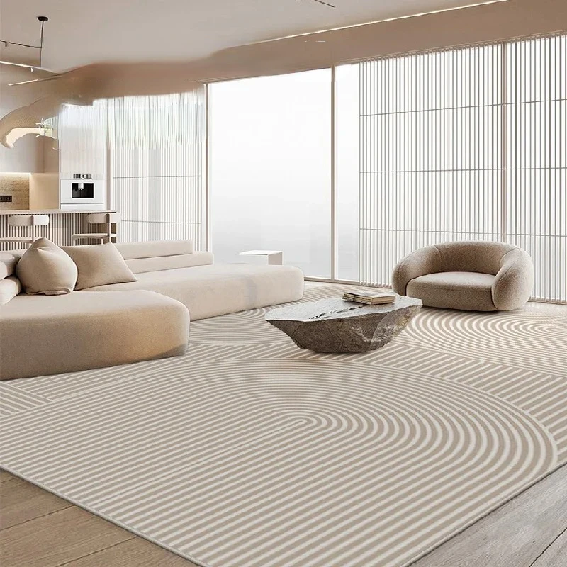 Wabi-sabi Bedroom Bedside Plush Carpet Living Room Striped Rug Large Area Soft Non-slip Leisure Area Floor Mats Ковер Tapis 러그