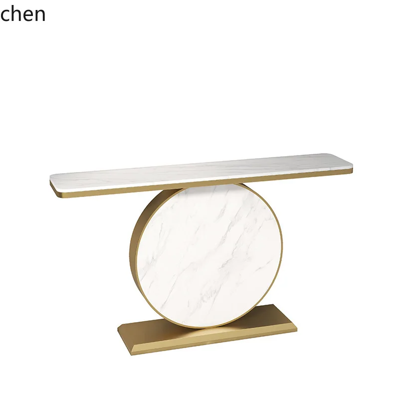 CZ Semi-Circular Entryway Console Ultra-Narrow Wall-Mounted Entryway Cabinet Modern Minimalist Zen Style Sideboard
