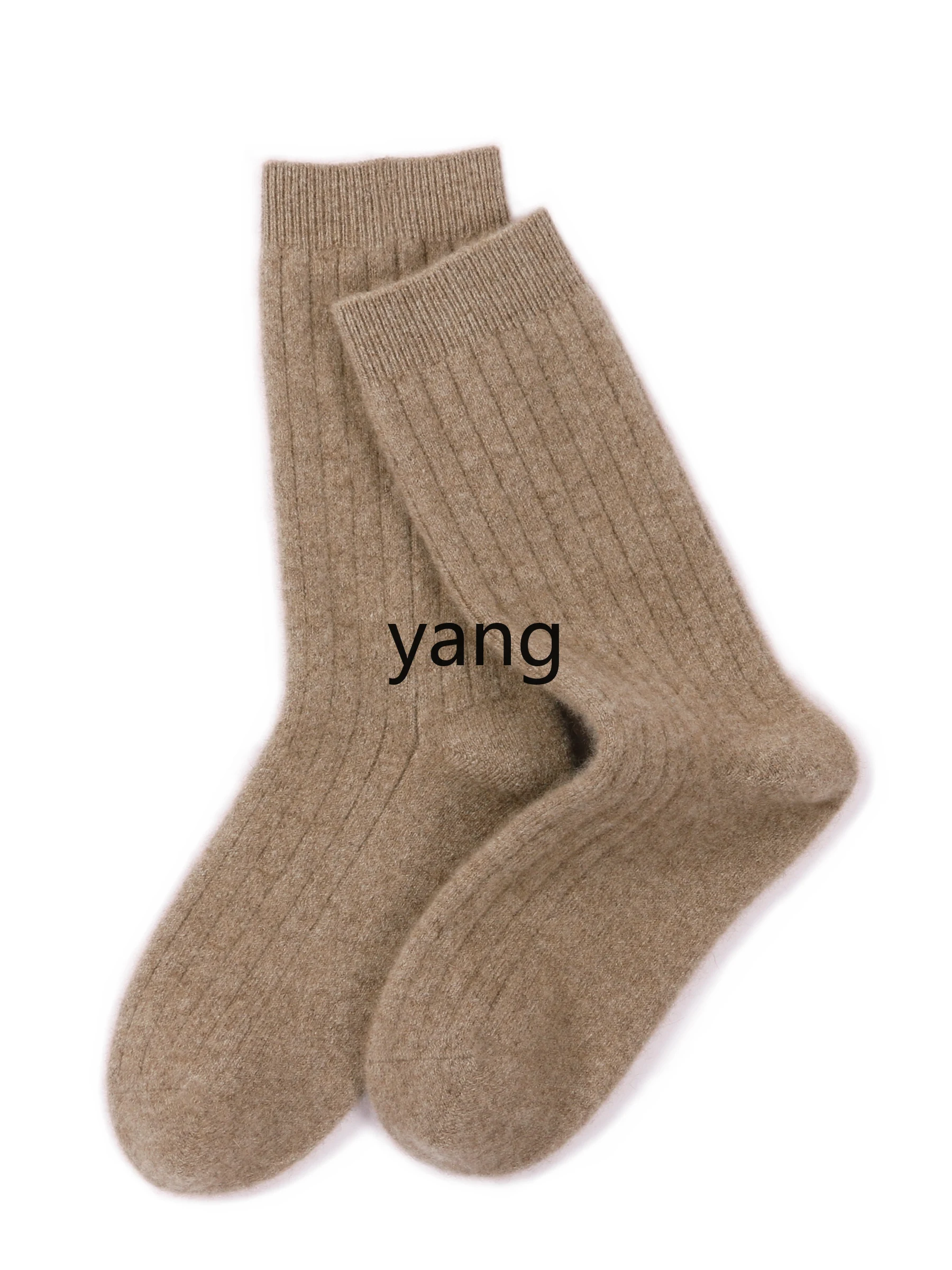 LMM100% pure cashmere socks men and women thickened thermal stockings medium and high wool socks