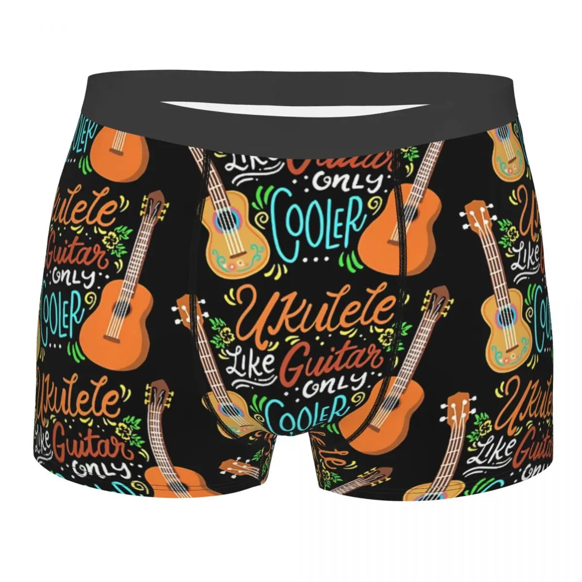 Ukulele Like Guitar Men Boxer Briefs Music Notes Highly Breathable Underwear Top Quality Print Shorts Gift Idea