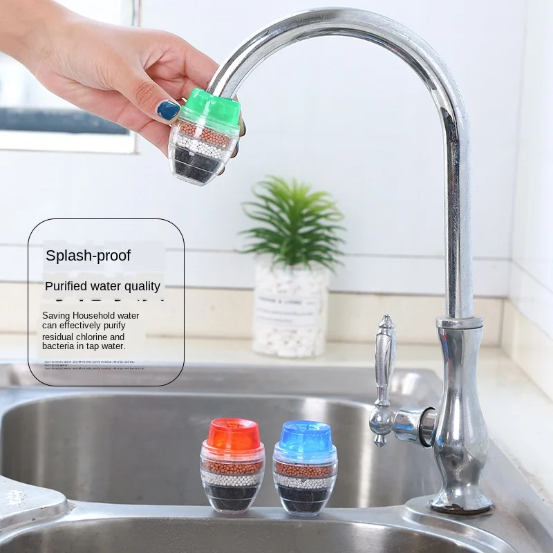 Depuratore d'acqua carbone attivo filtro a 5 strati rubinetto filtro rubinetto acqua pulita miglioramento domestico