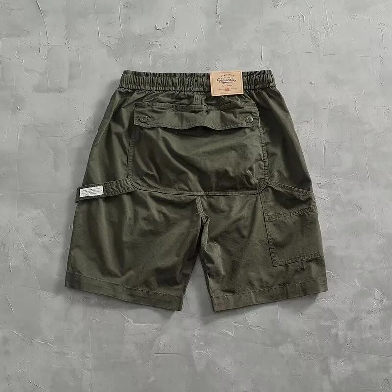 2026 New American Casual Workwear Shorts Men Summer Loose Sports Wear Resistant Dirt Five-Part Straight Leg Cotton Shorts