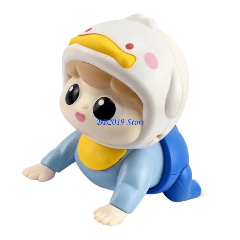 Q0KB رضيع الموسيقي لعبة زحف Toy مع Mum Dad Sounds تشجع التمارين التمارين الرياضة التدريب على ممارسة الآمنة للأطفال زحف اللعب