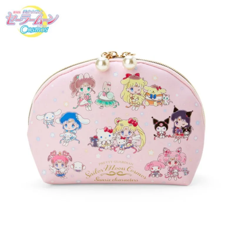 New Sanrio Portable Cosmetic Bag Hello Kitty Cartoon Cute Shell Storage Jewelry Bag Anime Accessories Household Holiday Gifts