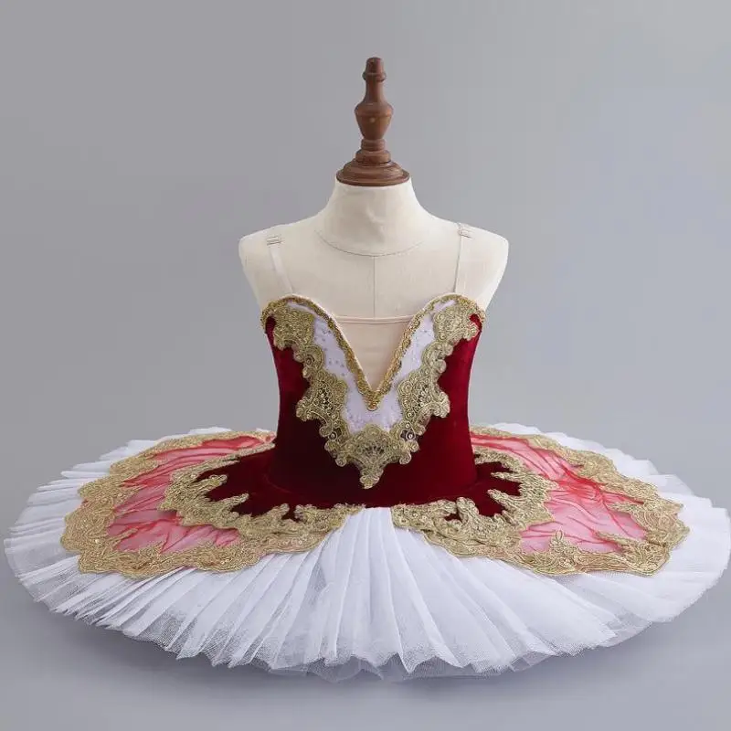 

Красные профессиональные балетные пачки для девочек, детские танцевальные костюмы «Лебединое озеро», детская одежда для балерины, праздничные платья для девочек, женские
