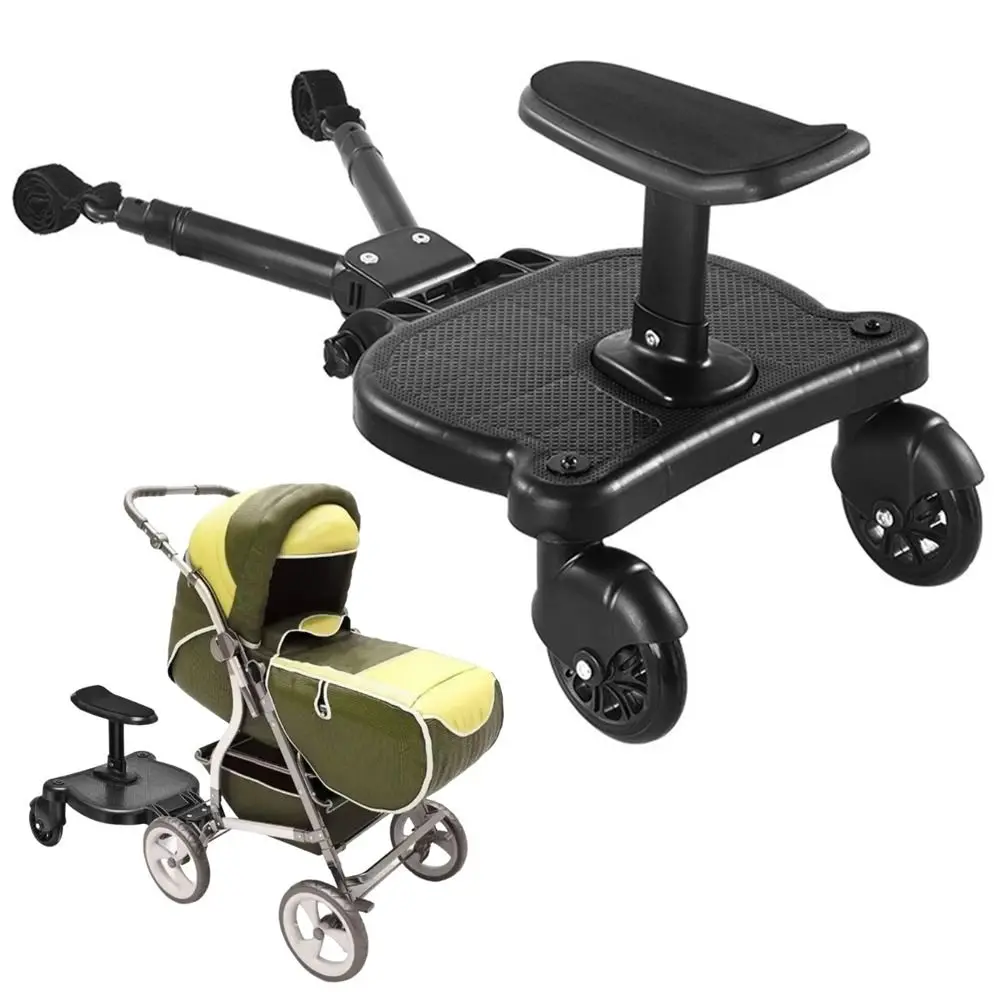 2 in 1 Sit and Stand Stroller Pedal Adapter Creative Universal Stroller Standing Board Convenient with Detachable Seat