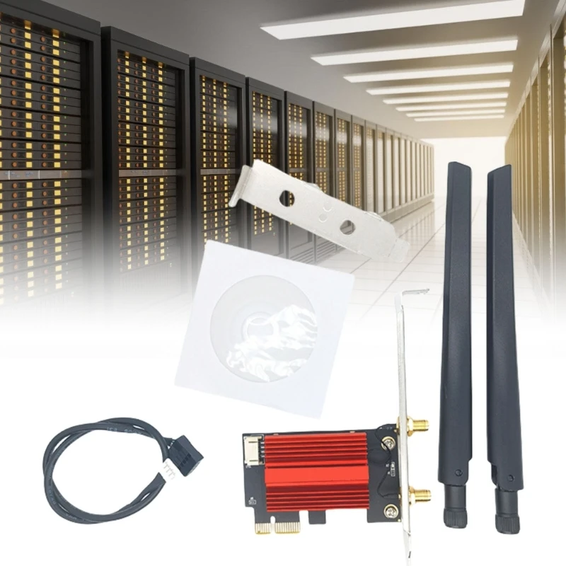 

WiFi 5 PCIE Wireless Adapter Networking Card Bluetooth-compatible Double Band 2.4G/5GHz 802.11AC 1200mbps for Desktop best sale