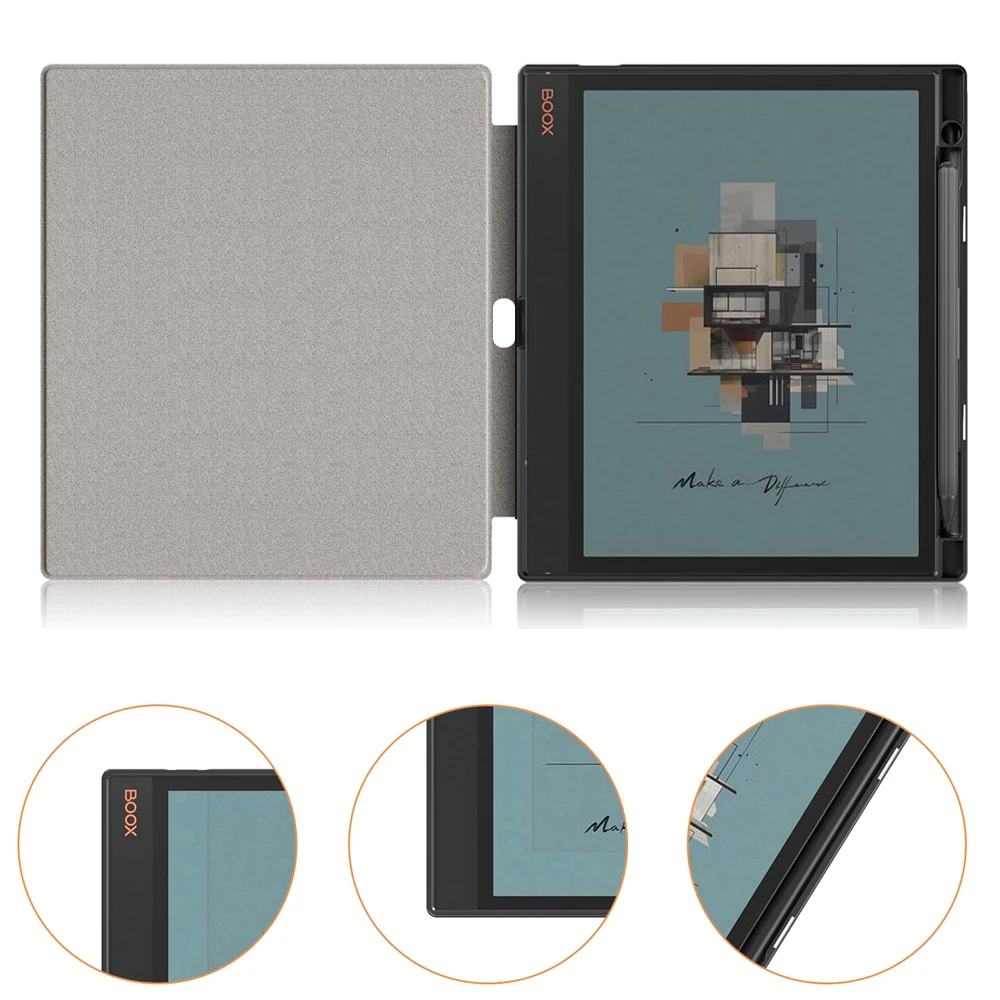 حافظة لجهاز Onyx Boox Note Air 4/3/C 10.3 بوصة EPaper Tablet، غطاء شفاف نحيف هجين مع غطاء خلفي ووظيفة الاستيقاظ التلقائي للنوم