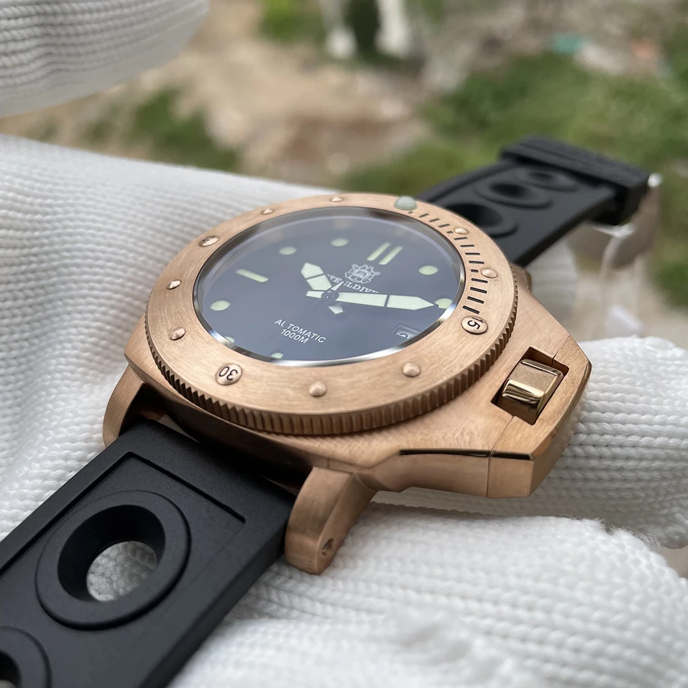 STEELDIVE SD1959S 46mm Bronze Diver Watch, NH35 Automatic, 1000m