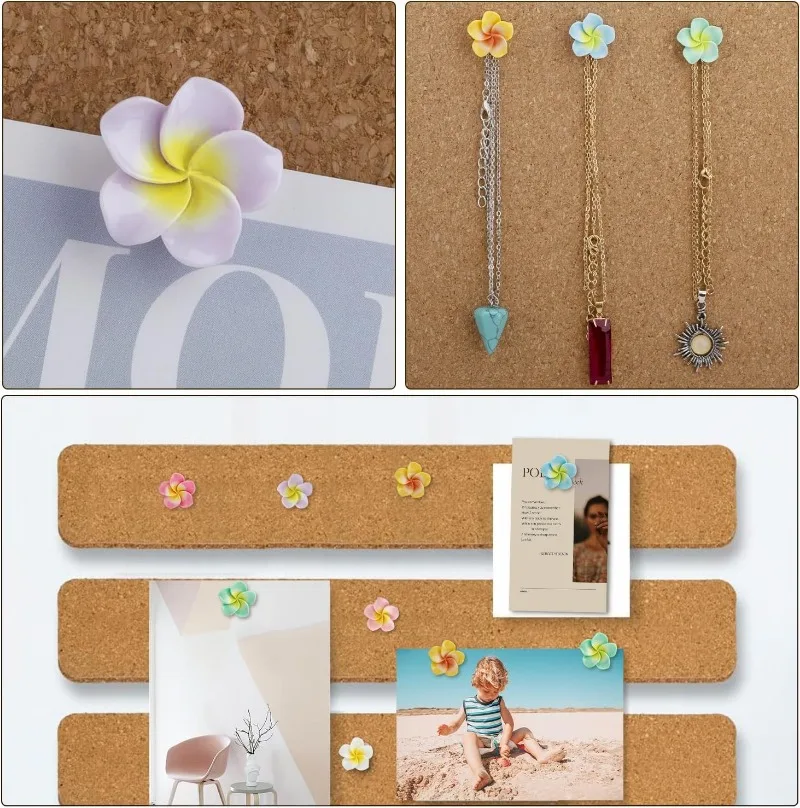 21 PCS Colorful Flower Push Pins Cute Thumb Tacks for Cork Board Map Photo Calendar Cubicle Sccessories for Home Office Supplies image 4