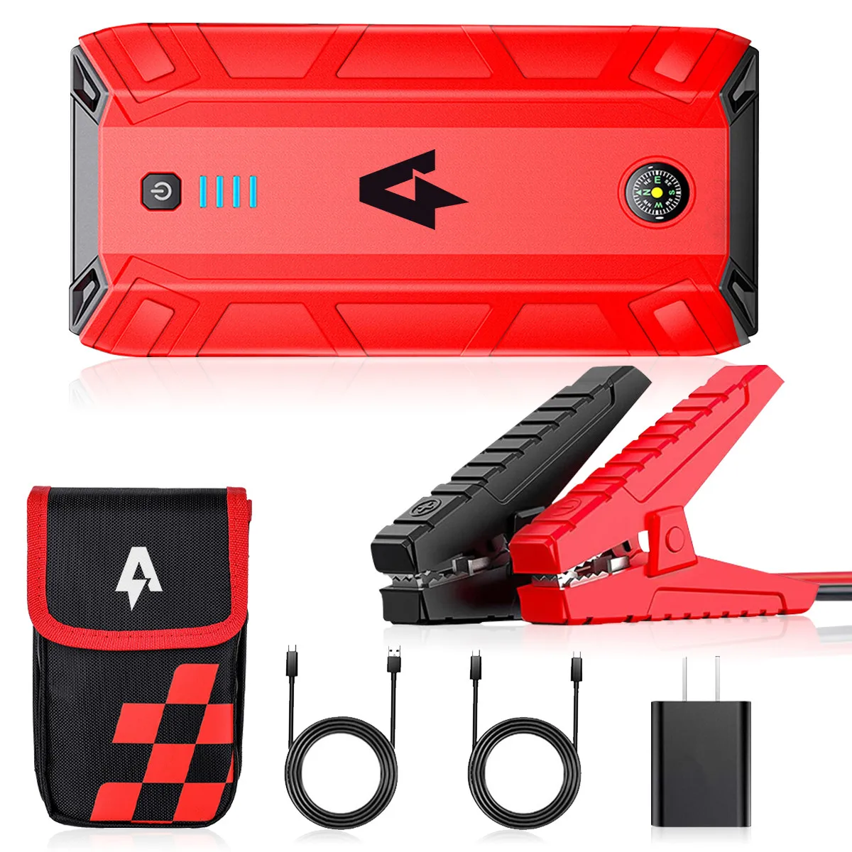 1500A Peak Current 20000mAh for Up to 8.0L Gas Engine and up to 6 L Diesel Engine Portable Car Battery Jump Starter