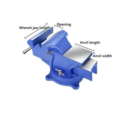 Multipurpose Bench Vise 6/8inch Heavy Duty with 360° Swivel Base and Head ﻿