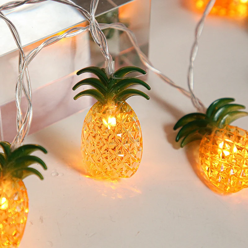 1.5m10led الأناناس سلسلة أضواء هاواي ديكور الاستوائية خنزير المشوي مأدبة الأناناس سلسلة أضواء لحفلة عطلة الصيف