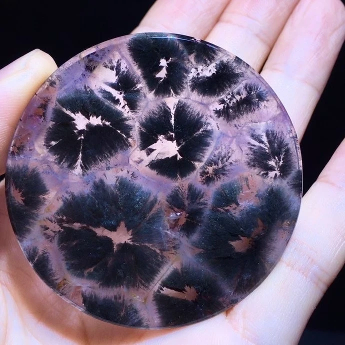 

Natural Cacoxenite Auralite 23 Purple Red Pendant Women Men Sphere Auralite 23 54.3/54.3/4mm Silver Crystal Jewelry AAAAA