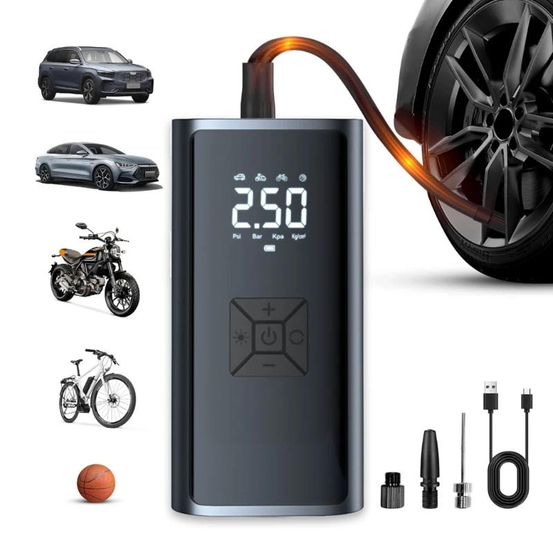 

2024 New High Efficiency Vehicle Starting Device Digital Tire Inflator Electric Air Compressor for Accurate Pressure