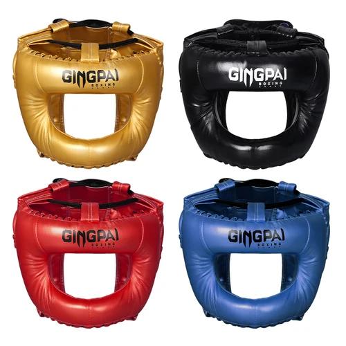 Imagen 2 del producto Casco profesional para adultos, hombres y mujeres, Kick Boxing, Sanda MMA, protección completa para proteger la nariz, haz de combate libre, equipo de cabeza de cara completa