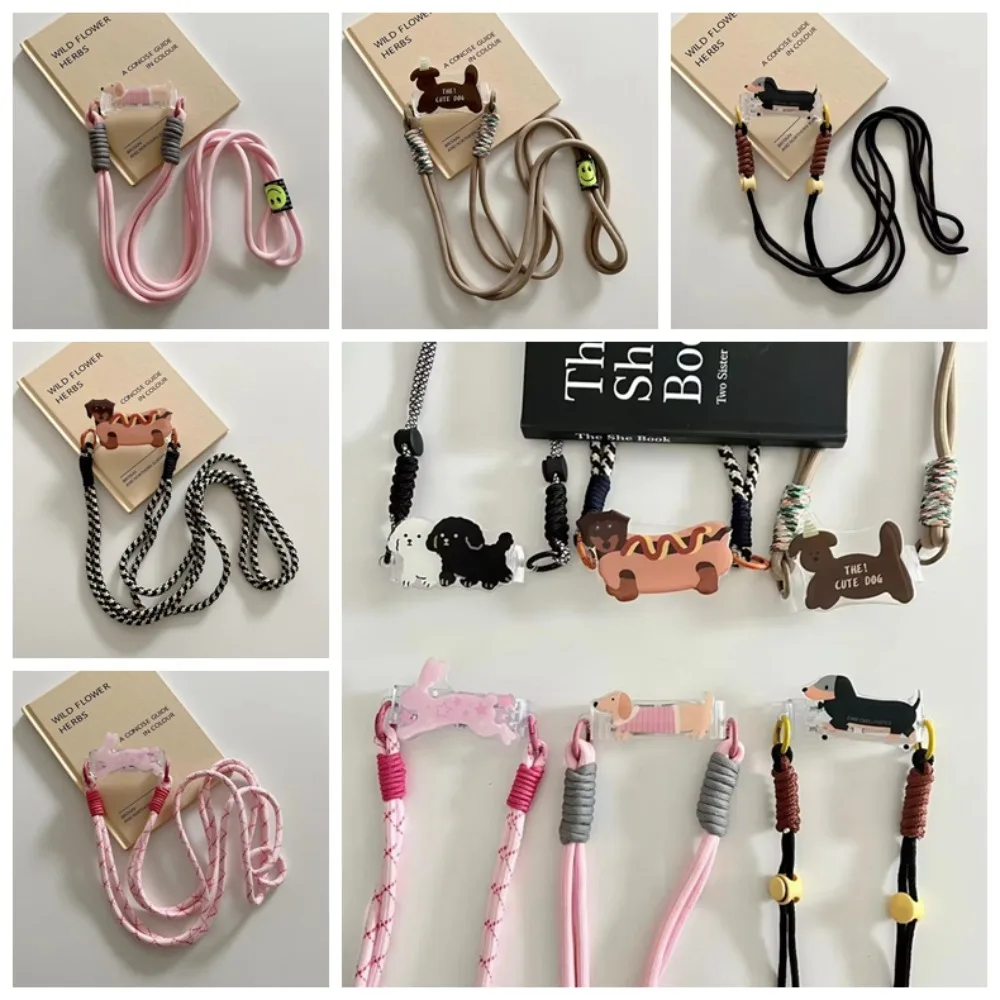 

Cartoon Crossbody Phone Back Clip Dog Rabbit Rabbit Phone Clip Lanyard Adjustable Universal Phone Stand Back Clip Lanyard