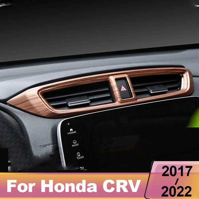 

Для Honda CRV CR-V 2017-2019 2020 2021 2022, автомобильное переднее воздуховыпускное отверстие, декоративная рамка из АБС-пластика, углеродное волокно, наклейка с блестками на центральную консоль