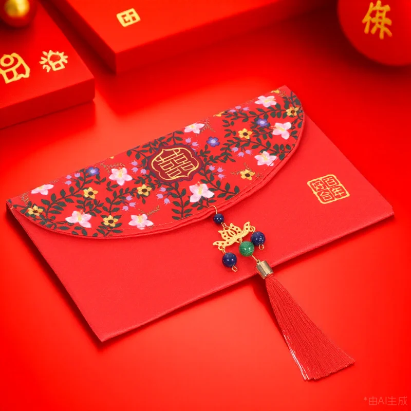 

Wedding Red Envelope Chinese Style Retro Fabric Money Packet Elegant Chinese Wedding Hong Bao Gift Bag Red Envelopes