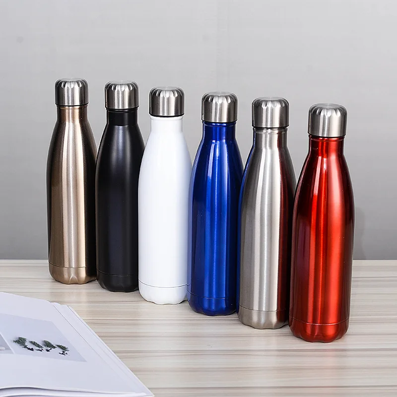 500ml/750ml Double-layer Stainless Steel Insulated Cup, Large Capacity Cola Bottle, Sports Water Cup