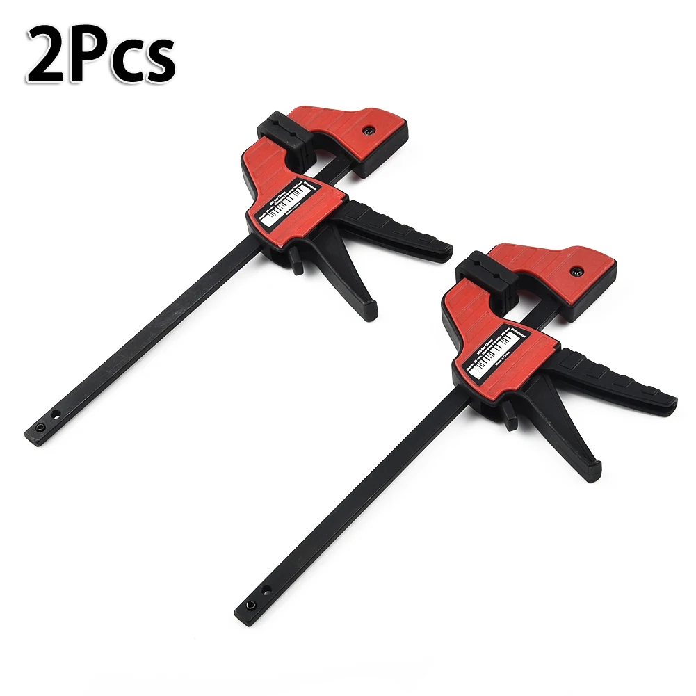 2Pcs 4 Inch F Clamp Set for Woodworking Projects Featuring Fast Positive Negative Bidirectional Clamping Action