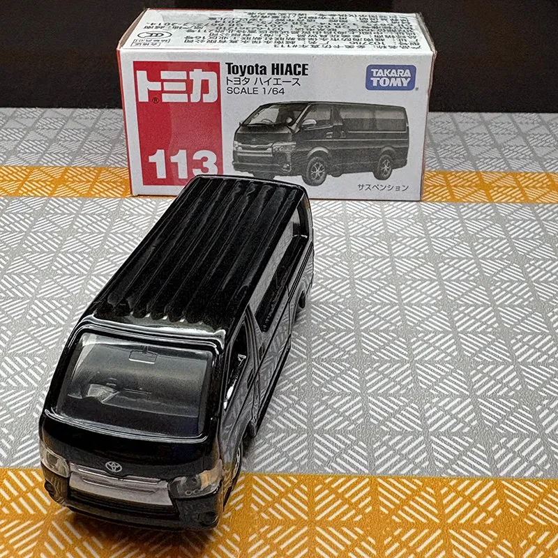 

Original Takara Tomy Tomica No.113 Toyota HiAce 1/64 Diecast Alloy Mini Van Car Model Simulation Vehicle Collectible Toy Gift