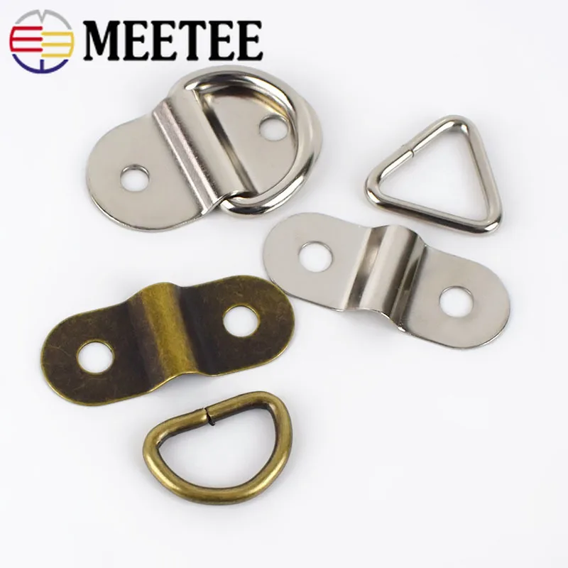 Meetee 4/10pcs fibbia ad anello in metallo D clip a U ponte ad arco per borse a mano appendiabiti in pelle accessori Hardware fai da te artigianato