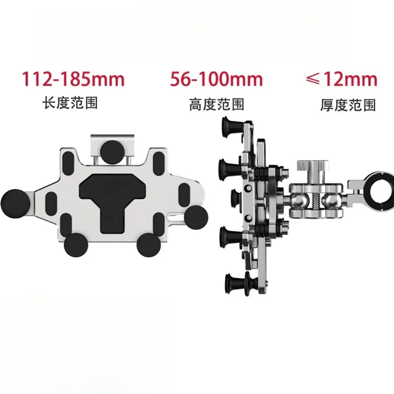 Universal Motorcycle Phone Holder Multiple installation methods Alloy Shock-Absorbing Phone Stand Adjustable Navigation Bracket
