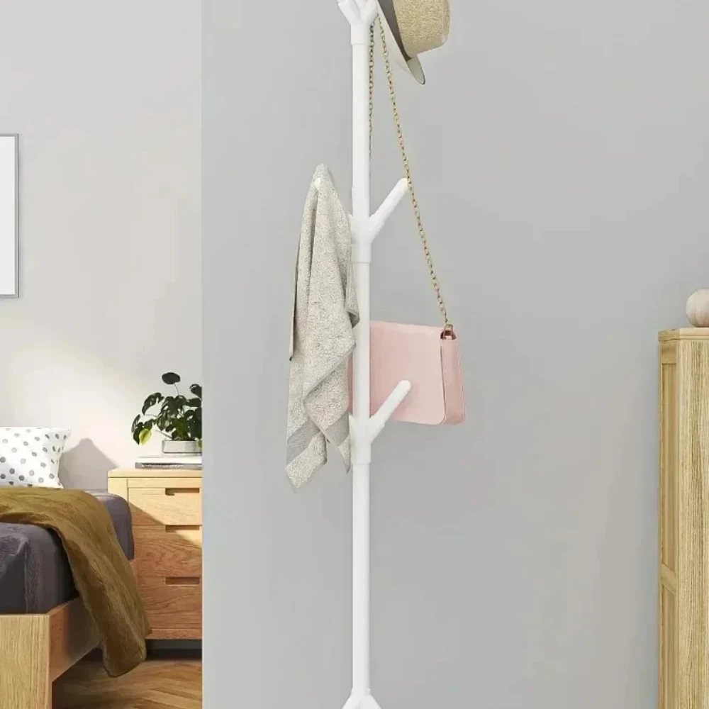 Mobile Floor Standing  Multi HookClothes Rack Tree Branch Shape  and Convenient Coat Rack for Home Living Room Clothing Storage