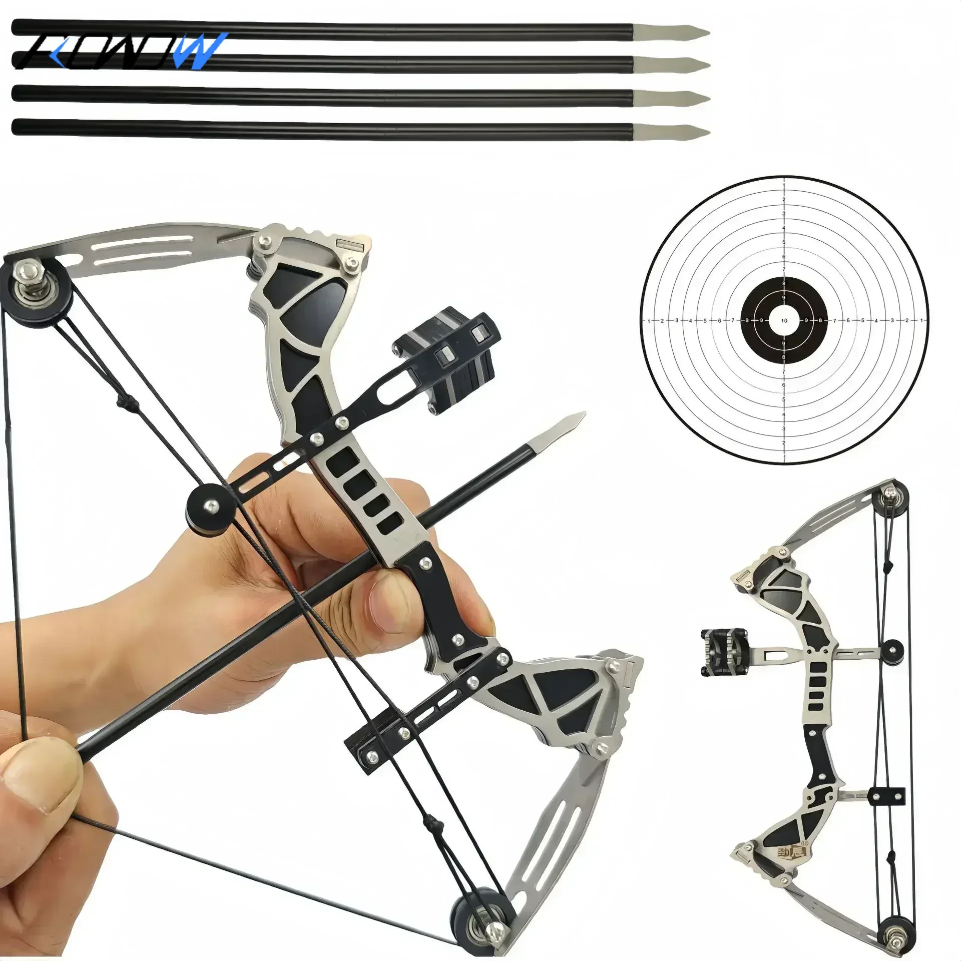 ROWOW Powerful Compound Bow Kit Mini Archery for Indoor Recreation and Decompression