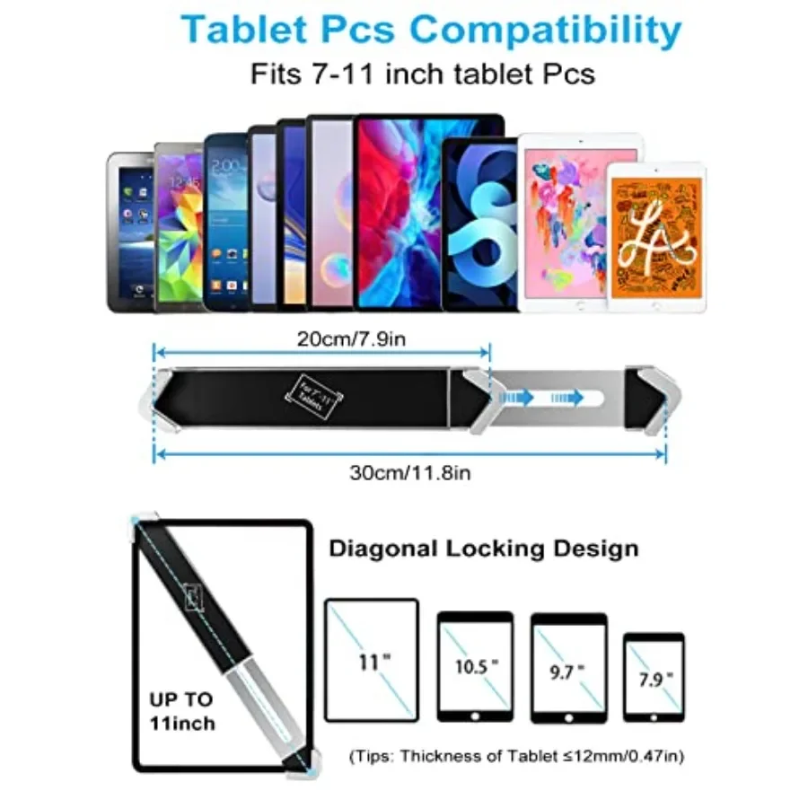 Woleyi Supporto per supporto per chiosco per tablet da tavolo antifurto Supporto per display POS per tablet da banco per carichi pesanti con serratura di sicurezza e chiave Co