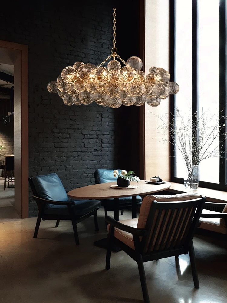 Build Your Home With Our LED E14 Glass Bubble 2024 Chandelier Lighting Lustre Suspension Luminaire Lampen For Dinning Room