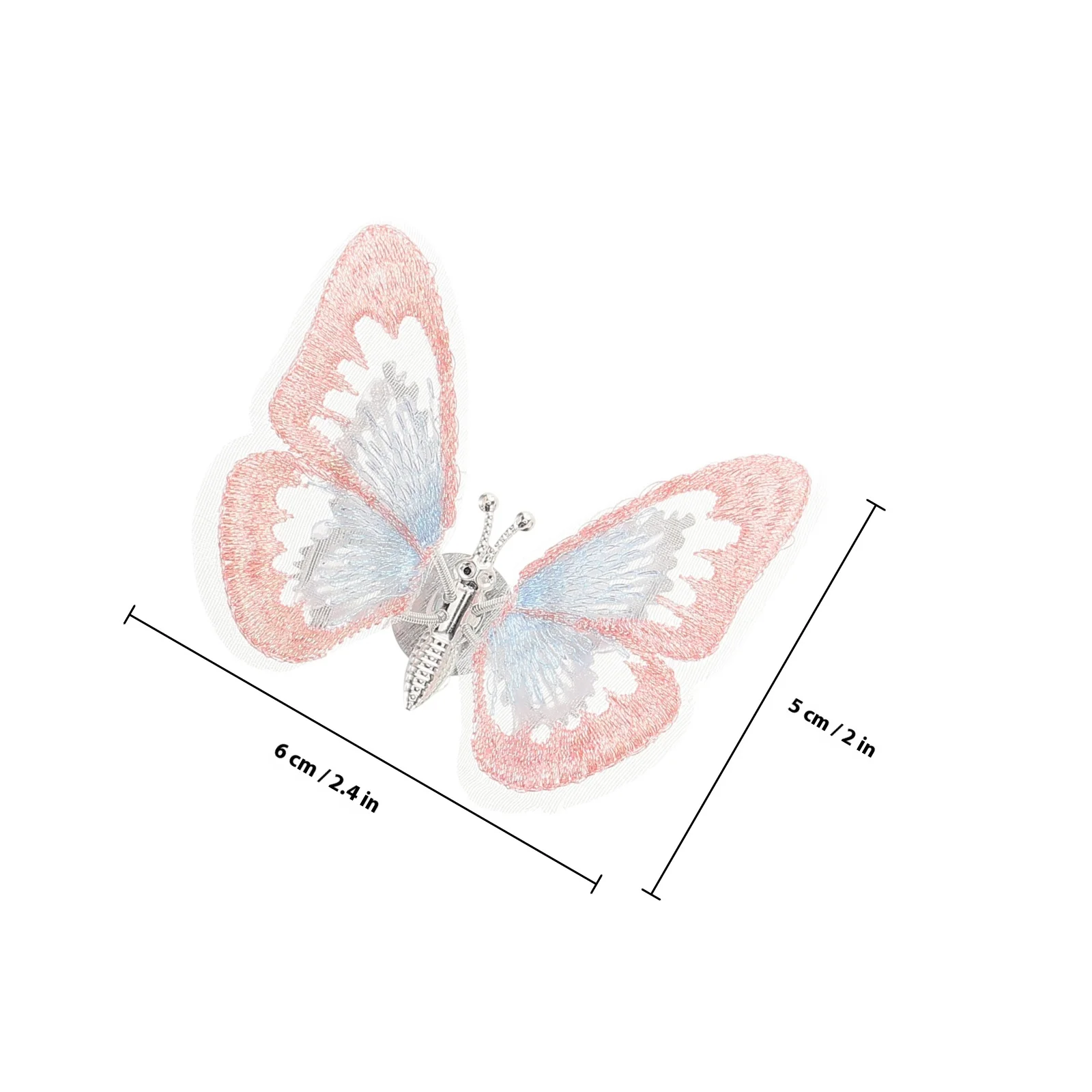 مجموعة واحدة من ديكور السيارة الداخلي على شكل فراشة لتزيين فتحة التهوية لوحدة التحكم المركزية، ملحقات السيارة اللطيفة، ديكور لوحة القيادة الأنيقة #2