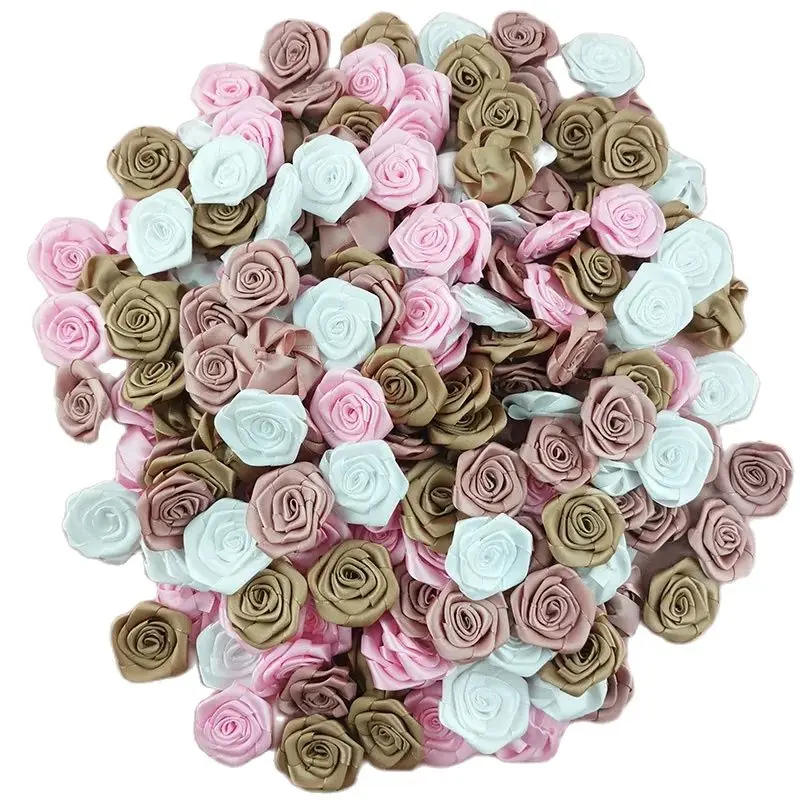 (30 Stück/Packung) Hochwertige Bandrosen für Familienfeiern, Hochzeiten, Kleidungsdekoration, Scrapbooking, DIY-Bänder, Bastelbedarf und Zubehör