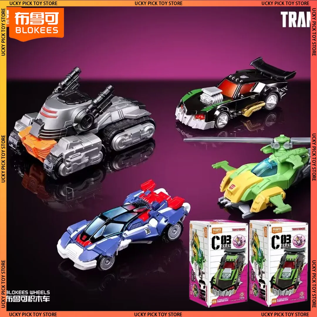 Nuevo Blokees Wheels Transformers Caja Sorpresa C03 Springer Lockdown Figuras de Acción Coche de Juguete Ensamblado Modelo Coleccionable Regalo 1:64