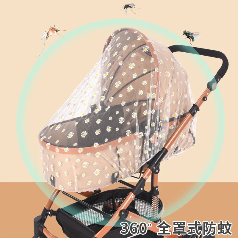 Baby Stroller Mosquito Net Full Cover Printed Stroller Mosquito Net Extra Large Encryption Baby Umbrella Car Mosquito Net Cover