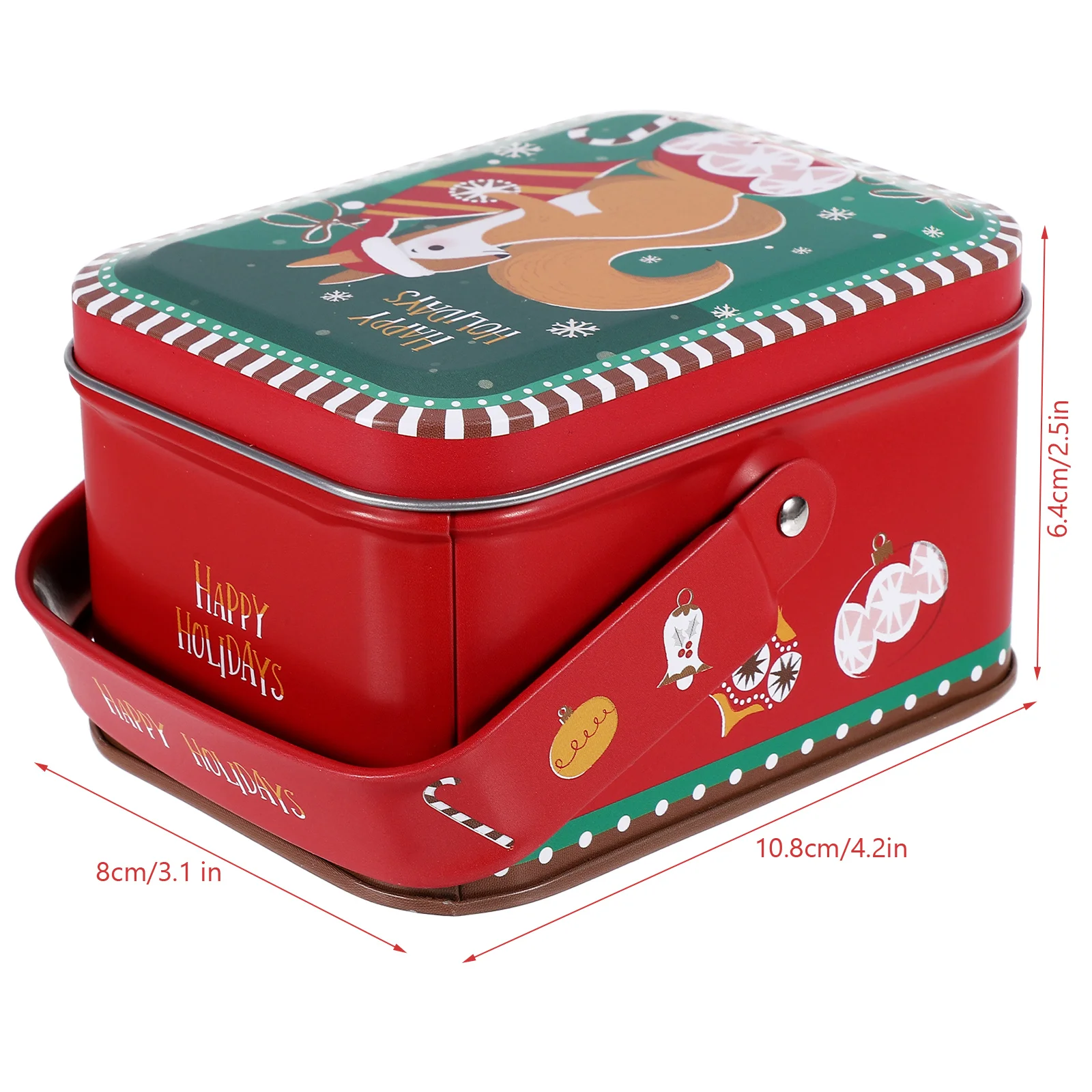 Gift Box (Santa Claus-c03) Candy Storage Holder Container Jar Christmas Tin Biscuit Containers Cookie