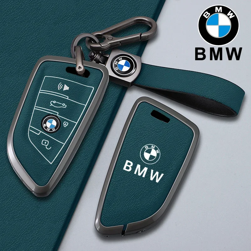 for BMW X1 X3 X5 X6 X7 1/3/5/6/7 Series G20 G30 G32 G11 F15 F16 F20 Z4 F48 F39 G01 G02 G07 New Alloy Car Remote Key Case Cover