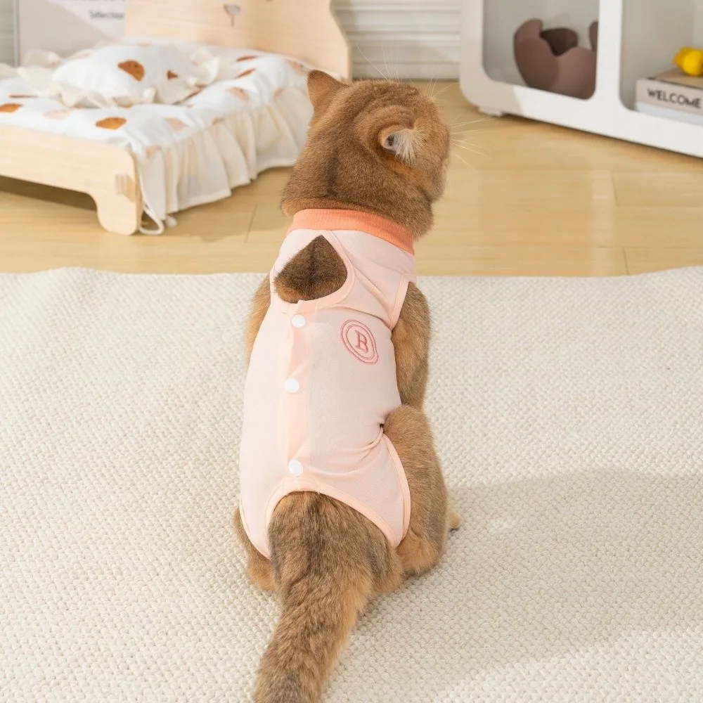 

High Elasticity Cat Sterilization Suit Soft Thin Fabric Cat Recovery Clothing Comfortable Breathable Pet Weaning Suit
