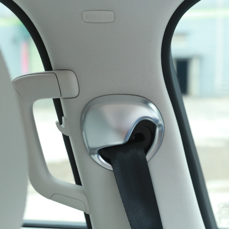 

For Land Rover Discovery 5 LR5 L462 2017-2023 ABS Carbon Fiber Car Safety Belt Cover Trim Sticker Interior Car Accessories