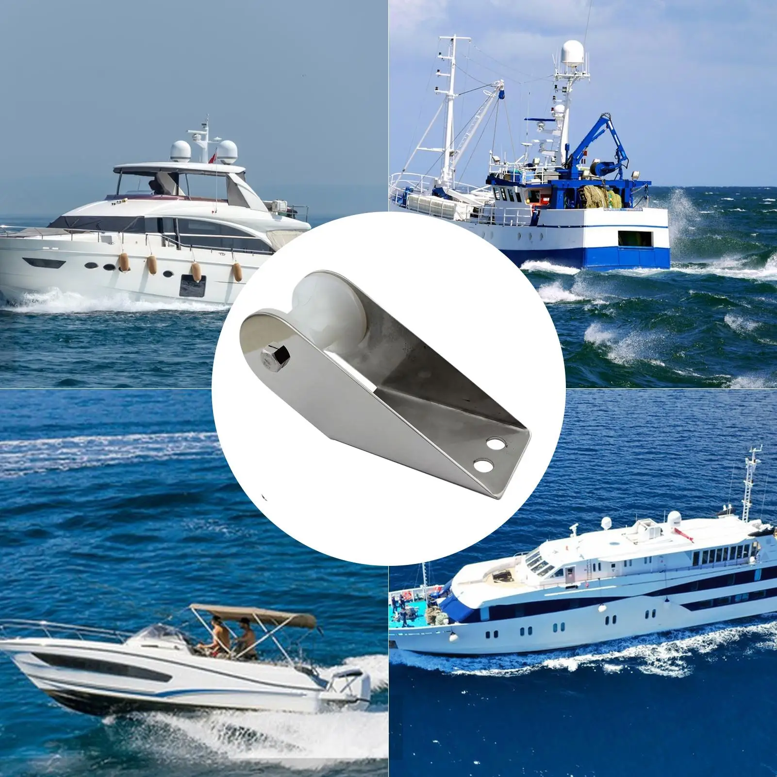 보트 보우 앵커 브래킷 해양 요트 보트 보우 앵커 롤러 런칭 하드웨어 카약 카누용 교체 액세서리