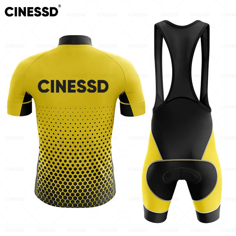 CINESSD-Cycling Sports Kits for Men, Summer Riding Uniform, MTB Clothing, Breathable Road Bicycle Suit, New Jersey Set, 2023