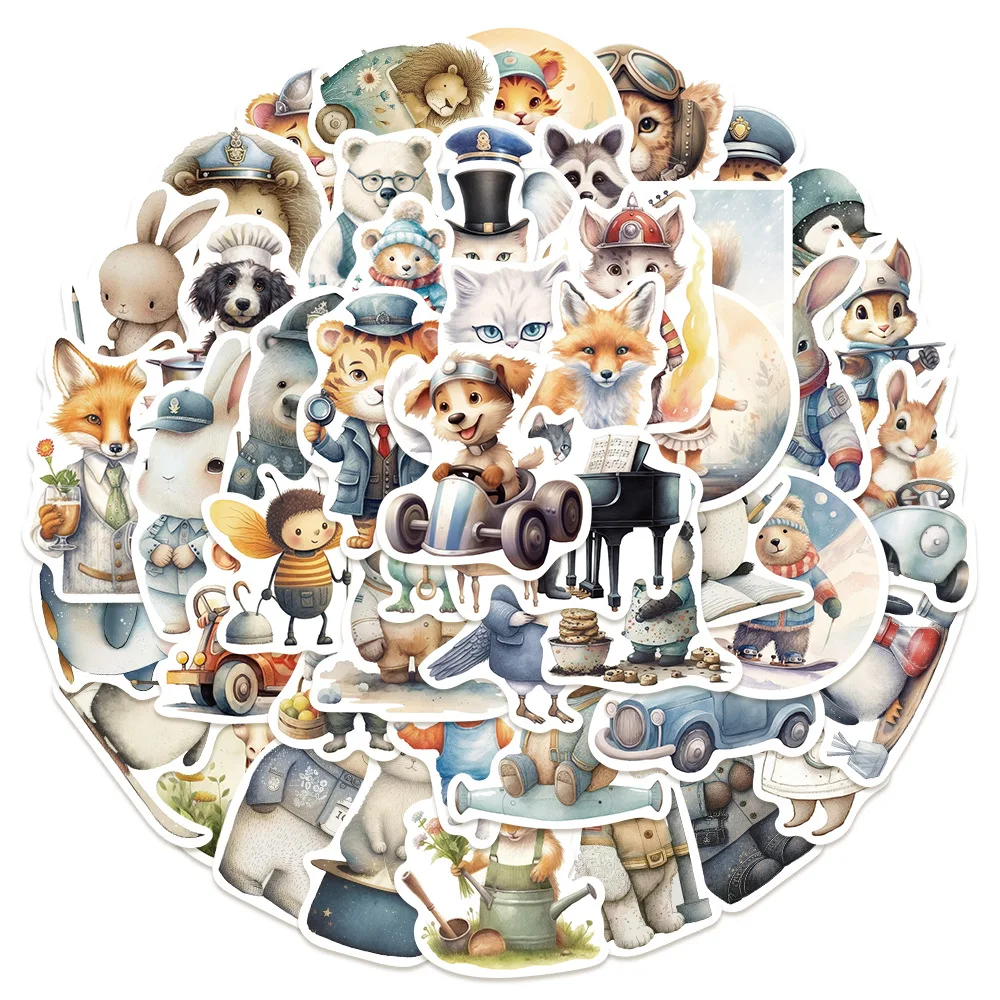 10/30/50PCS Cute Fairy Tale Animals Cartoon Stickers Decoration Suitcase Scrapbooking Motorcycle Laptop Stationery Toy Sticker