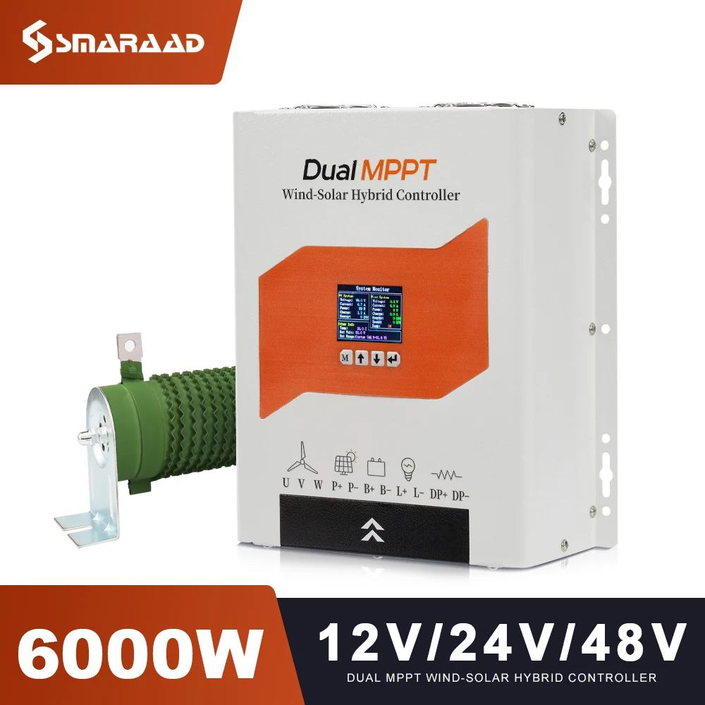 

6000W Hybrid Controller Super Boost Charging 12V 24V 48V With Dump Truck For Outdoor Camping Of Wind Turbines Generators